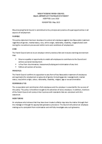 Equal Oppprtunities Policy 2023
