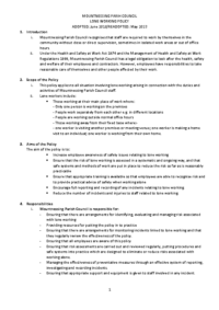 Lone working policy May 2023