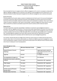 Retention of Docments and Records Management May 2023