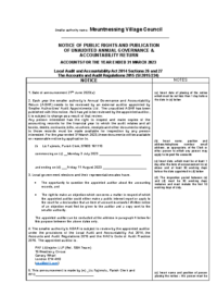 2022-23 Notice of Public Rights & Unaudited AGAR Statement