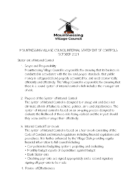 Internal Control Statement October 2024