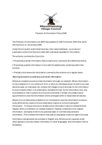 Freedom of Information Policy 2026