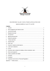 Financial Regulations 2025